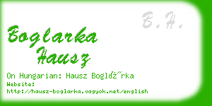 boglarka hausz business card